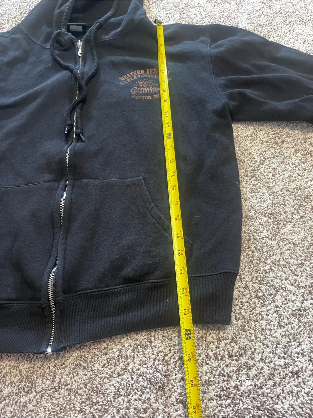 Harley-Davidson Western Reserve Mentor OH Full Zip Hoodie Black Large - Picture 8 of 10